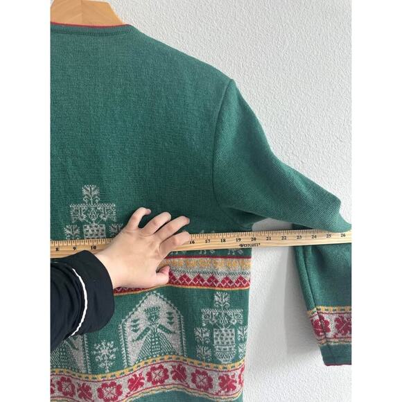 Geiger Collections Women’s New Wool Fair Isle Graphic Buttoned Sweater Sz 38 (8) - Picture 9 of 9